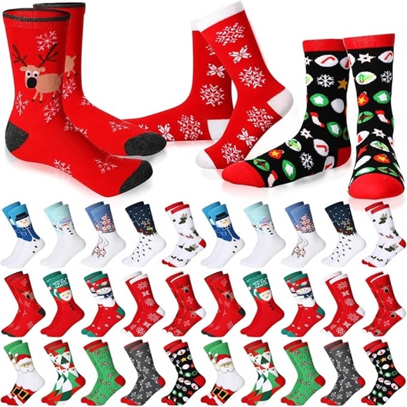 Other - B973 Limited Edition 30 Pairs Christmas Cotton Socks Men Women